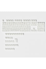 MEKANİK KLAVYE TUŞ TAKIMI-PBT ÇİFT BASKI KEYCAP SETİ- ÇİZGİ DESENLİ 97 TUŞLU -KIRMIZI TUŞ TAKIMI - Desenli Beyaz ürün görsel…
