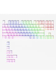 Folding Shadow 132 Tuş Işık Geçirgen RGB Uyumlu PBT Tuş Takım Seti - Beyaz (8643shadow) ürün görseli 2