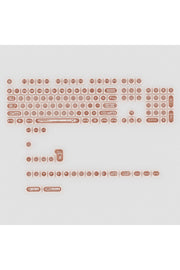 KLAVYE KEYCAPS -136 TUŞLU KIRMIZI, YARI ŞEFFAF IŞIK GEÇİREN TUŞ TAKIMI - Kahverengi ürün görseli 2