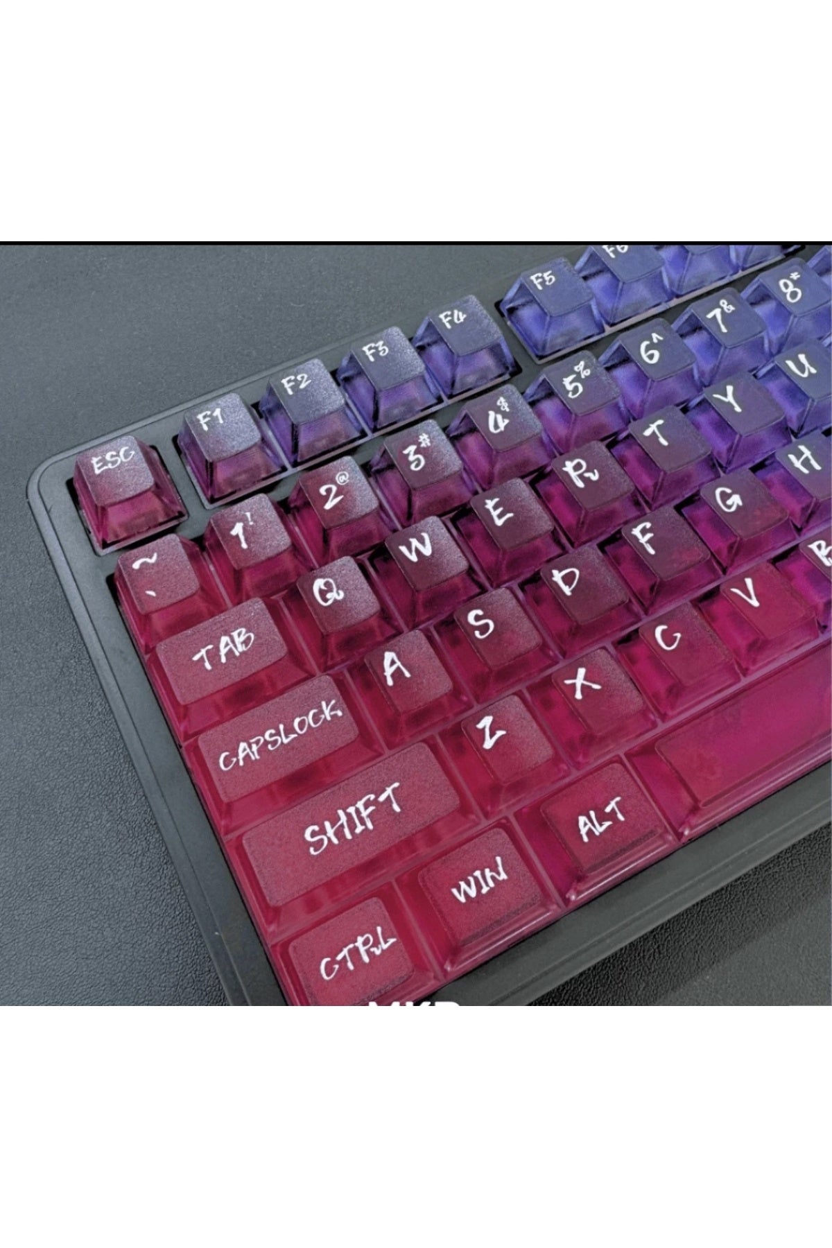 Nebula bulutu Keycaps Renkli Sisli Mekanik RGB Klavye Tuş Takımı - Şeffaf ürün görseli 4