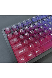 Nebula bulutu Keycaps Renkli Sisli Mekanik RGB Klavye Tuş Takımı - Şeffaf ürün görseli 4