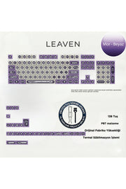 MEKANİK KLAVYE KEYCAP -136 TUŞLU YEŞİL-BEYAZ OPAL TUŞ TAKIMI - Mor - Beyaz ürün görseli 1