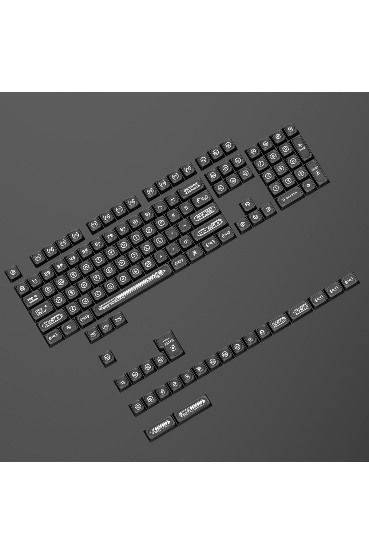 KLAVYE KEYCAPS -136 TUŞLU KIRMIZI, YARI ŞEFFAF IŞIK GEÇİREN TUŞ TAKIMI - Siyah ürün görseli 5