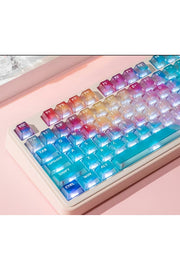 Nebula bulutu Keycaps Renkli Sisli Mekanik RGB Klavye Tuş Takımı - Lacivert ürün görseli 2