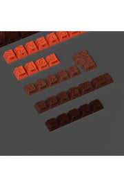 MEKANİK KLAVYE TUŞ TAKIMI -PBT ÇİFT BASKI KEYCAP SETİ- ÇİZGİ DESENLİ 137 TUŞLU -PEMBE BEYAZ GRADYEN TUŞ TAKIMI - Kırmızı - S…