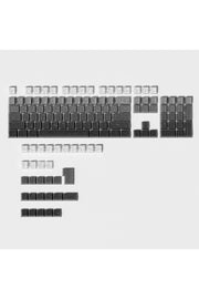 MEKANİK KLAVYE TUŞ TAKIMI -PBT ÇİFT BASKI KEYCAP SETİ- ÇİZGİ DESENLİ 137 TUŞLU -PEMBE BEYAZ GRADYEN TUŞ TAKIMI - Siyah - Gri…
