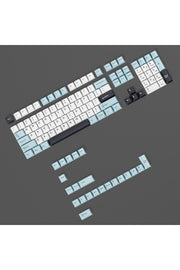 MEKANİK KLAVE- PBT ÇİFT BASKI KEYCAP SETİ GRİ SİYAH- KREM 128 TUŞLU KEYCAP - Mavi - Beyaz ürün görseli 3