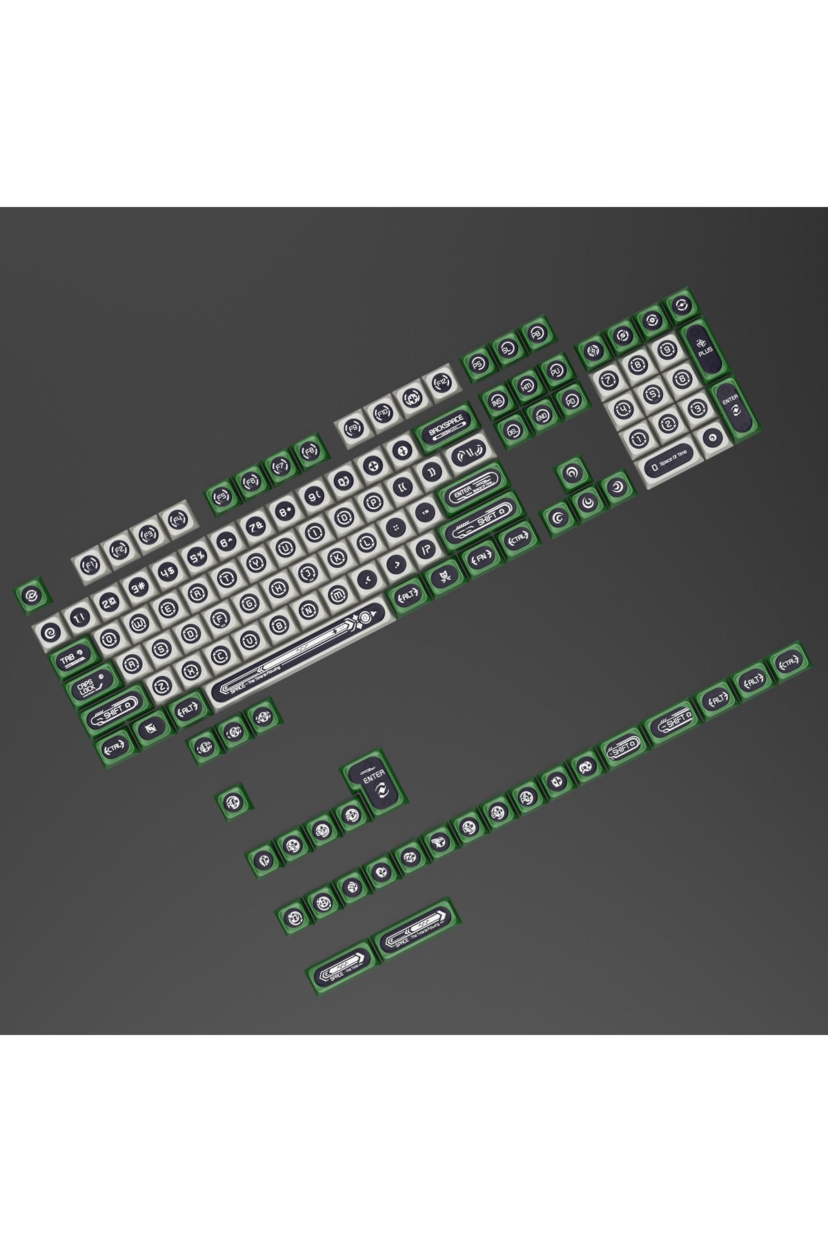 MEKANİK KLAVYE KEYCAP -136 TUŞLU YEŞİL-BEYAZ OPAL TUŞ TAKIMI - Yeşil - Beyaz ürün görseli 2
