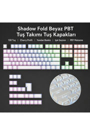 Folding Shadow 132 Tuş Işık Geçirgen RGB Uyumlu PBT Tuş Takım Seti - Beyaz (ygg8643) ürün görseli 1