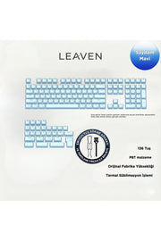 MEKANİK KLAVYE CRYSTAL JELLY KEYCAPS -136 TUŞLU KRİSTAL Jelly YARI SAYDAM OEM PROFİL PEMBE TUŞ TAKIMI - Mavi ürün görseli 1