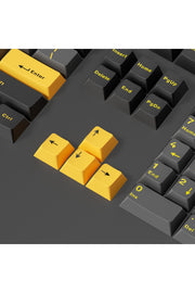 MEKANİK KLAVE- PBT ÇİFT BASKI KEYCAP SETİ GRİ SİYAH- KREM 128 TUŞLU KEYCAP - Siyah - Sarı ürün görseli 4