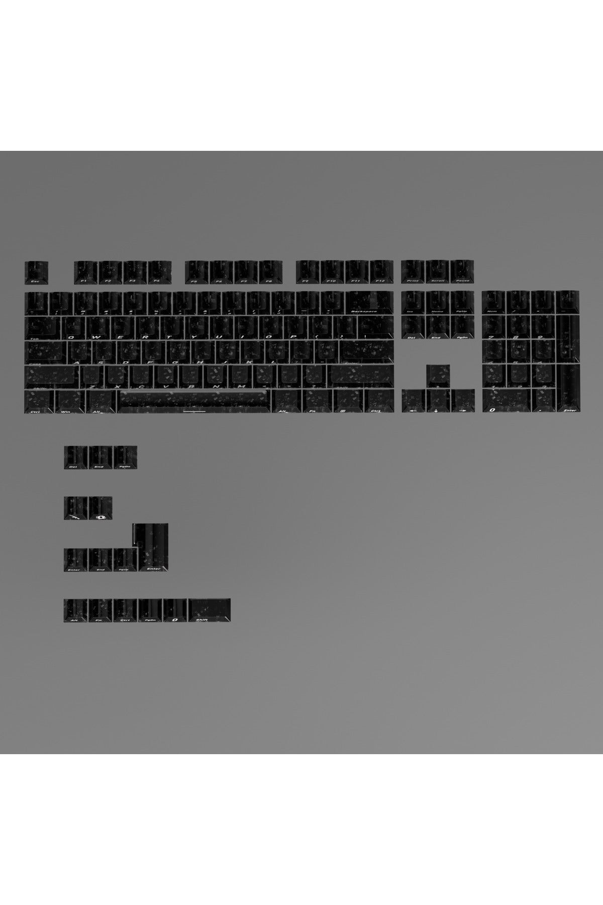 Mekanik Klavye Tuş Takımı Simli Şeffaf RGB Keycaps - Siyah ürün görseli 4