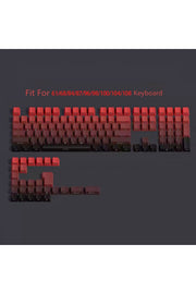 Mekanik Klavye Keycaps Seti- 130 Tuş PBT Çift Baskılı-Alttan Baskılı Gradyen Renkli - Kırmızı ürün görseli 4