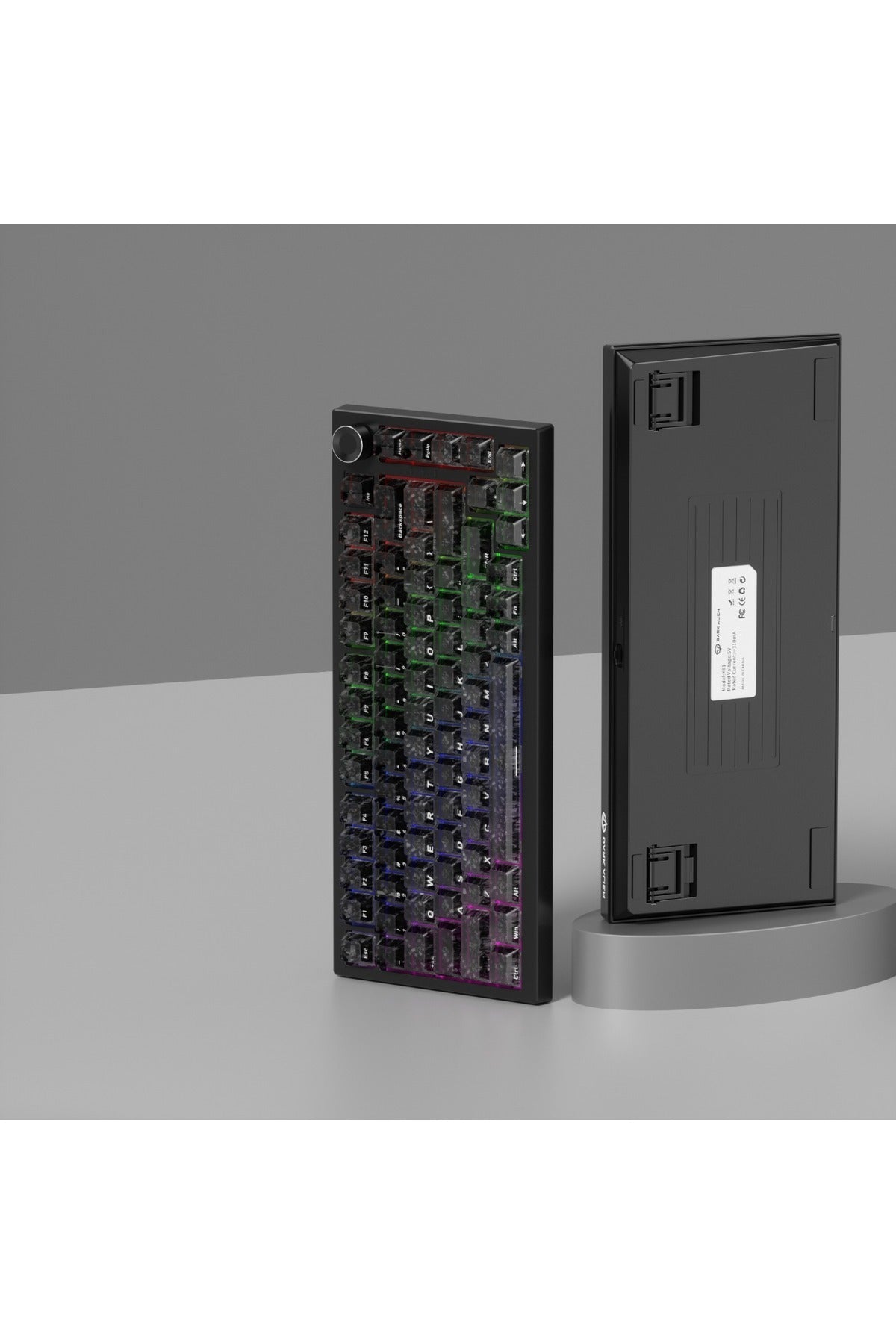 Mekanik Klavye Tuş Takımı Simli Şeffaf RGB Keycaps - Siyah ürün görseli 2
