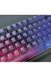 Nebula bulutu Keycaps Renkli Sisli Mekanik RGB Klavye Tuş Takımı - Şeffaf ürün görseli 3
