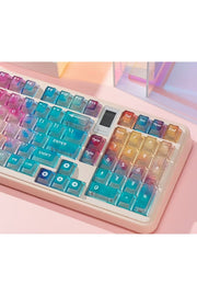 Nebula bulutu Keycaps Renkli Sisli Mekanik RGB Klavye Tuş Takımı - Lacivert ürün görseli 3