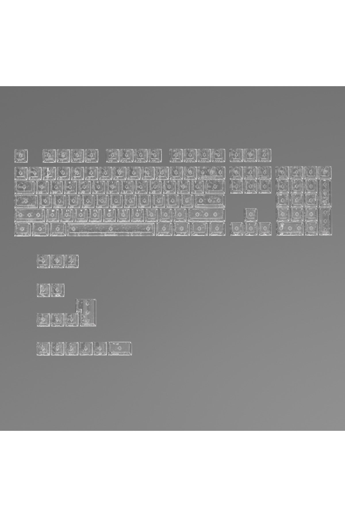 Mekanik Klavye Tuş Takımı Simli Şeffaf RGB Keycaps - Şeffaf ürün görseli 4