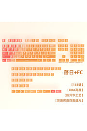 Klavye Keycaps 163 Tuşlu Şeffaf Tuş Takımı - Turuncu ürün görseli 2