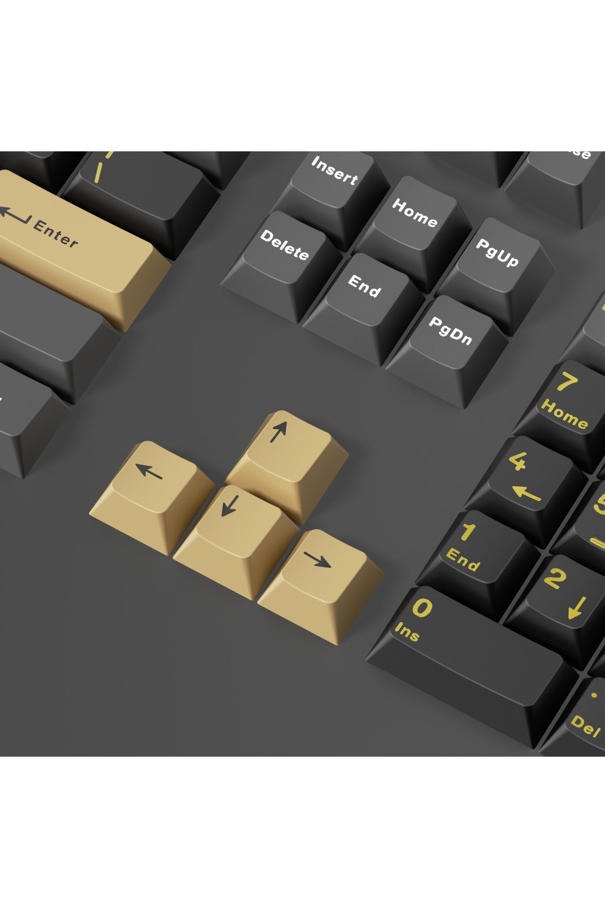 MEKANİK KLAVE- PBT ÇİFT BASKI KEYCAP SETİ GRİ SİYAH- KREM 128 TUŞLU KEYCAP - Gri - Siyah - Krem ürün görseli 2