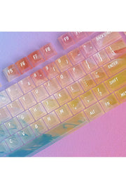 Nebula bulutu Keycaps Renkli Sisli Mekanik RGB Klavye Tuş Takımı - Çok Renkli ürün görseli 4