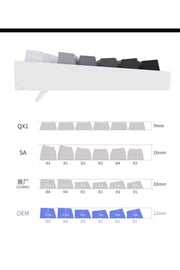 Gradient Mekanik Klavye OEM Profil RGB Tuş Takımı PBT - Mavi ürün görseli 4