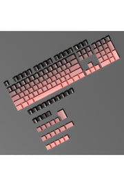 MEKANİK KLAVYE KEYCAP SETİ MAVİ-BEYAZ KADEMELİ 136 TUŞLU KEYCAP - Pembe - Siyah ürün görseli 3