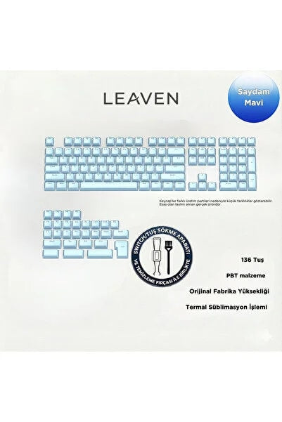 BUZ MAVİSİ JELLY · 136 TUŞ SET