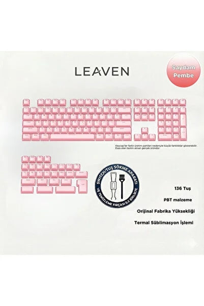 PEMBE JELLY · 136 TUŞ YARI SAYDAM SET