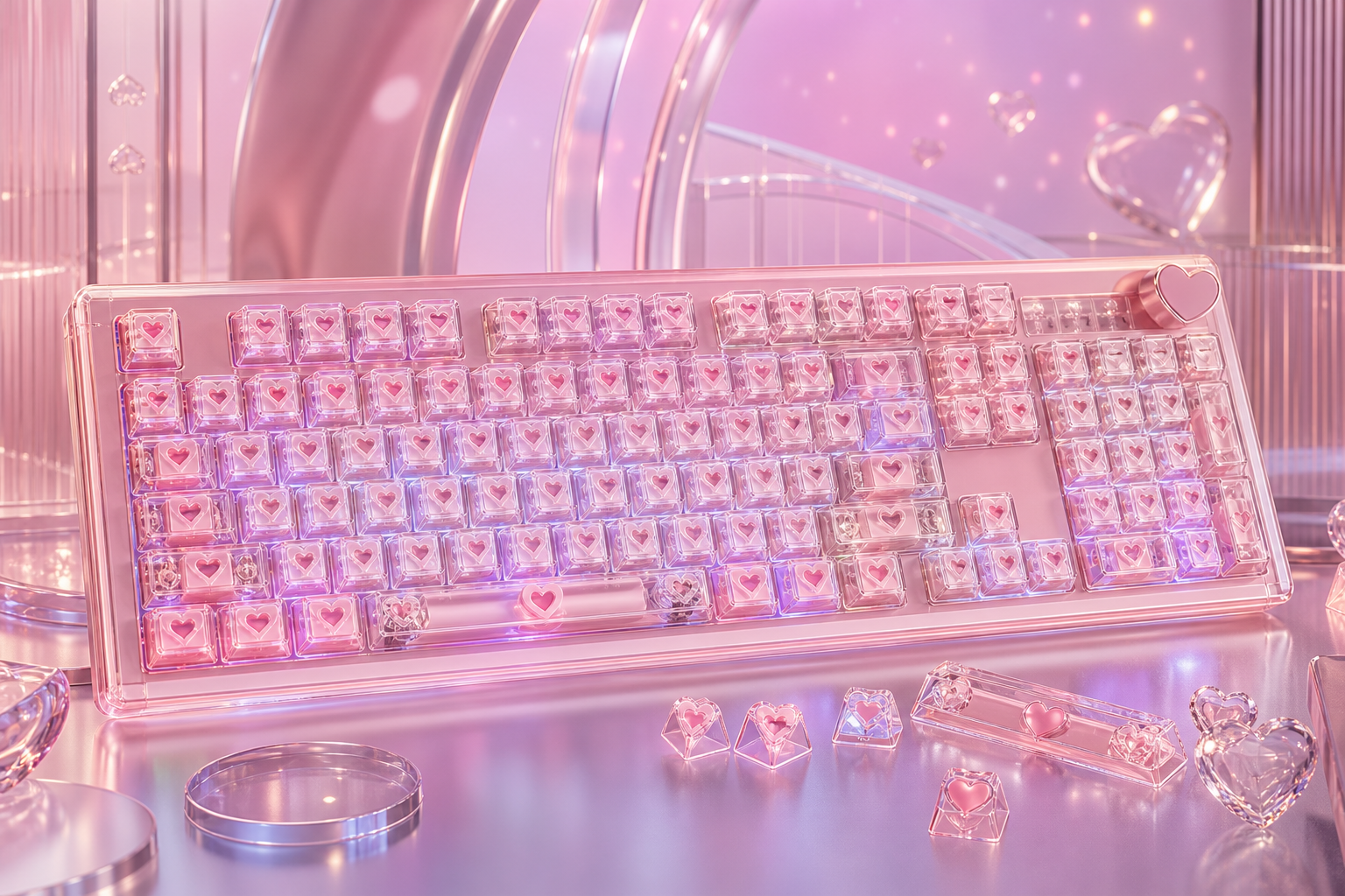 KALPLİ ŞEFFAF KEYCAPS SETLERİ
