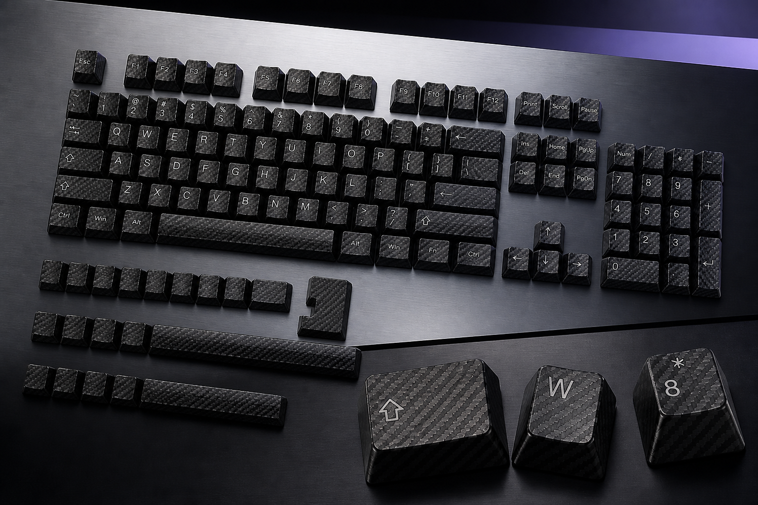 KARBON FİBER KEYCAPS SETLERİ