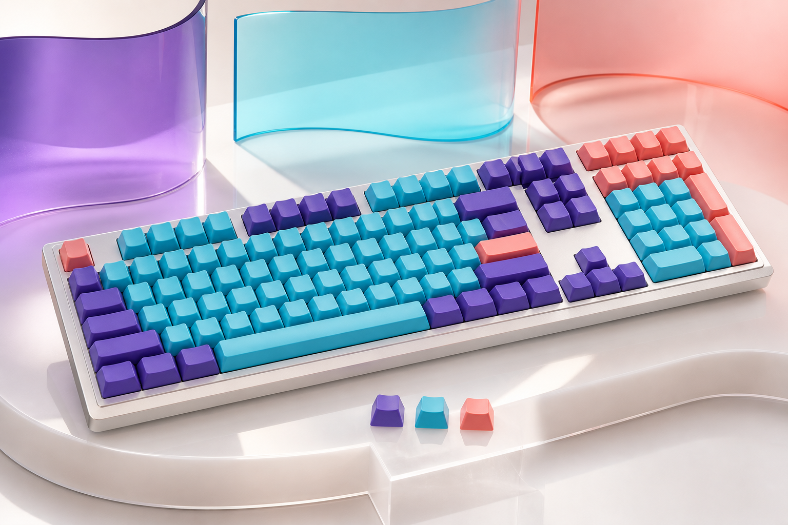 ÜÇ RENK KEYCAPS SETLERİ